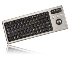 DBL-810-TB iKey Keyboard with Integrated Trackball Stainless Steel Case