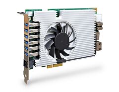 PCIe-NX156U3: 100 TOPS Intelligent Frame Grabber Card with 6x USB 3.2 ports for AI Inspection
