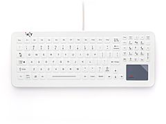 SLK-102-TP-FL Cleanable Sealed Medical Keyboard with Touchpad