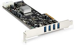 PCIe-USB340 - 4 port Host Adapter Card with 4x USB 3.1 controllers