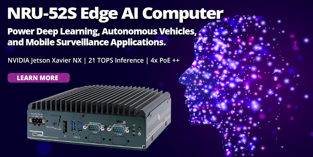 NRU-52S NVIDIA Jetson Xavier NX Computer Delivers Powerful Edge AI Capabilities 